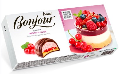 Бонжур со вкусом ягод 232г. 1х9 (П-72 Р-6)