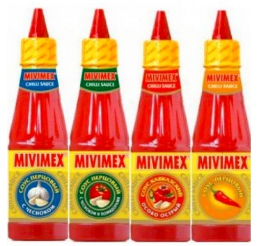 Соус "MIVIMEX" Чили 200г 1х15 Ассорти пл/бут (144)