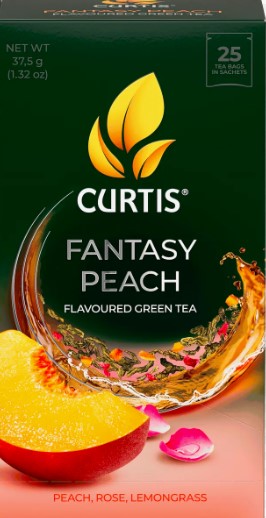 Curtis чай Fantasy Peach 25 пак по 1.5г 1х12 зелёный (П-168 Р-12) 101662