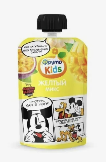 ФрутоНяня Десерт 90г. 1х12 ФрутоКидс Желтый микс (П-225 Р-25)