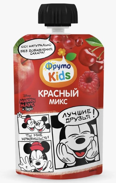 ФрутоНяня Десерт 90г. 1х12 ФрутоКидс Красный микс (П-225 Р-25)