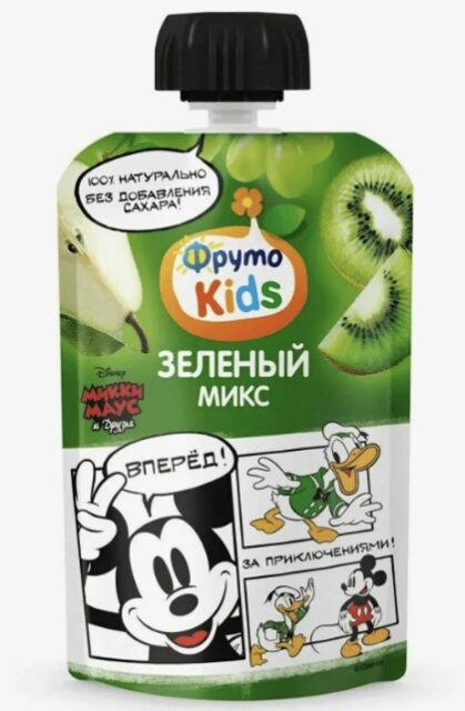 ФрутоНяня Десерт 90г. 1х12 ФрутоКидс Зеленый микс (П-225 Р-25)