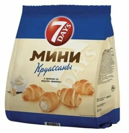 Круассаны "Севен Дейс" 265г. 1х10 Ваниль (П-60 Р-6)