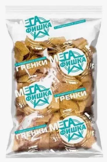 Гренки "Мега Фишка" ржаные (с натуральным чесноком) 300гр 1кор/8шт