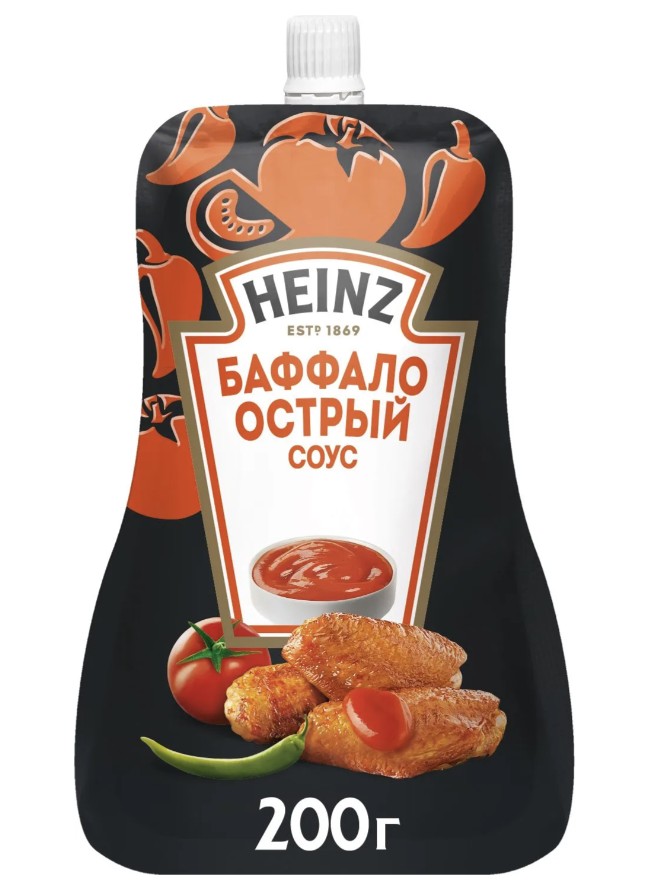 Соус (Хайнц) 200г 1х14 Баффало острый Дой-пак (133)