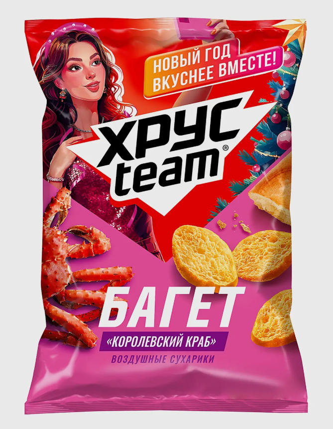 Хрустим 60г. 1х24 Багет Королевский Краб