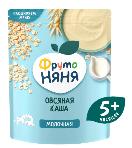 Фрутоняня каша 200г/6 молочная Овсяная (П-84,Р-14)