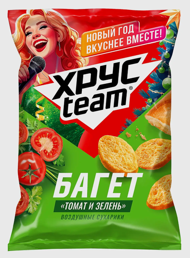Хрустим 60г. 1х24 Багет Томат Ассорти