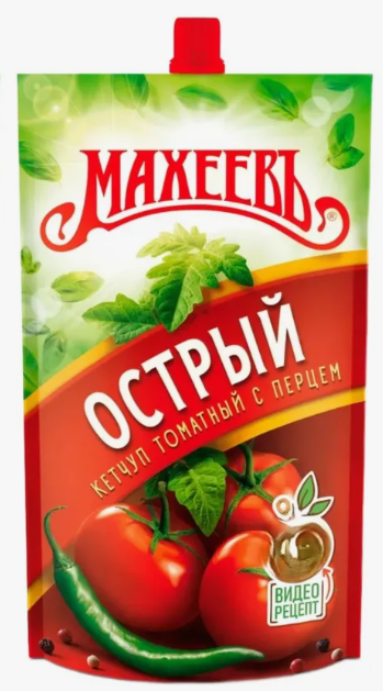 Кетчуп Томатный Острый 16х300мл. дой-пак (Махеевъ)