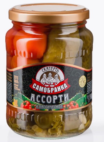 Ассорти "СКАТЕРТЬ-САМОБРАНКА" марин (ог+том) с/б 720мл/680г 1уп/8шт