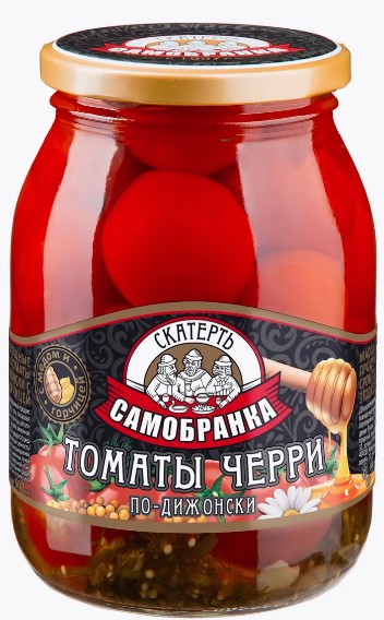 Черри томаты 500мл "СКАТЕРТЬ-САМОБРАНКА" марин по-Дижонски с/б 1уп/12шт