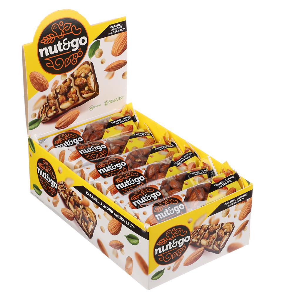 Батончик NUT&GO миндальный 34г 1шб/18шт