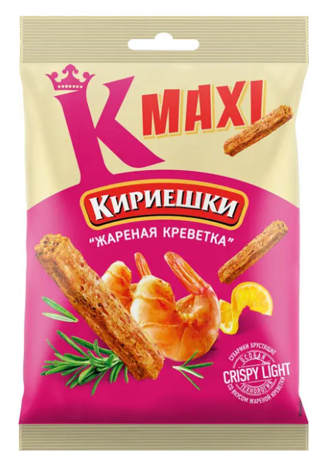 Сух.Кириешки Maxi 60г/40 шт жареная креветка