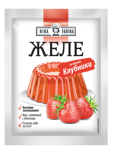 Желе быстрого приготовления со вкус клубники 50г/26