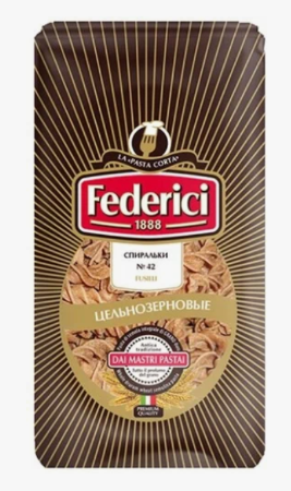 42 Federici Fusilli Integrali Макаронные изделия цельнозерновые Спиральки, 400 г х 30 (полим. уп.)