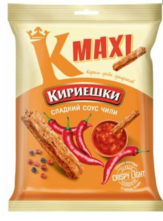 Сух.Кириешки Maxi 60г/40 шт сладкий чили