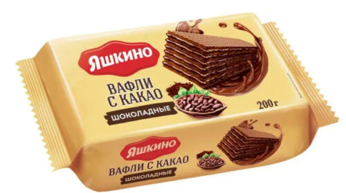 Ваф.Яшкино с какао 200г*24 шт шоколадные