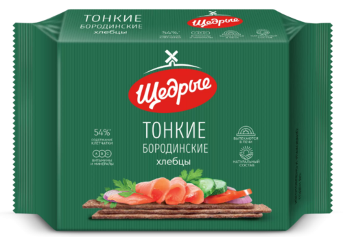 ЩЕДРЫЕ тонкие бородинские 170г/20