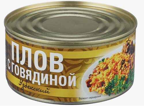 Плов "Узбекский" с говядиной 0,325гр*24 ключ, Рузком
