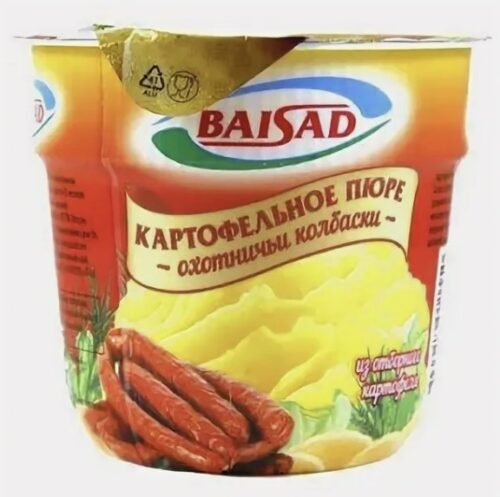 Картофельное пюре "Байсад""Охотничьи колбаски"40гр*24