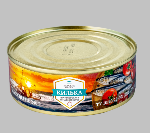 Килька каспийская нераз.обжар. в остром т/с 240гр*24шт ключ (Вяземский РК)