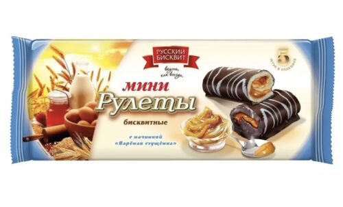 Мини-рулеты бисквитные с начинкой "Вареная сгущенка" 175г*15