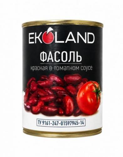Фасоль красная нат. EKOLAND (ГОСТ) 425гр*12 (Белгород.обл)