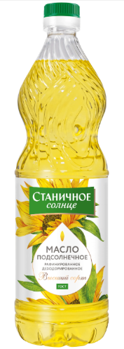 Масло " Станичное Солнце " раф.дез 0,9л/15 шт. ГОСТ В/С