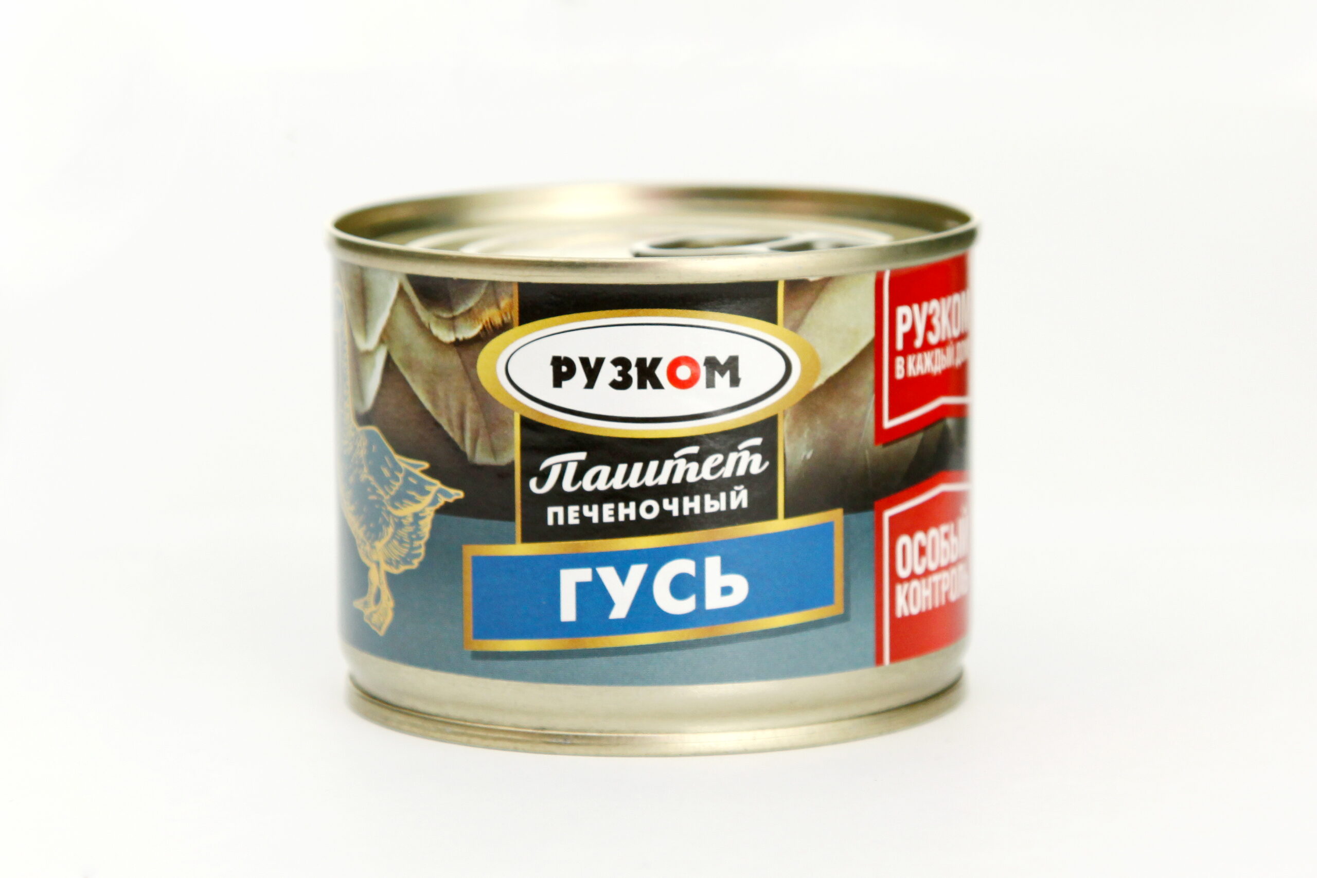 Паштет печеночный "Гусь" 180гр*30, ключ, Рузком