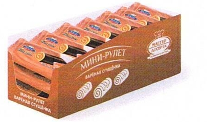 Мини-рулет бисквит "Мастер Десерта" с кремом вареная сгущенка 35гр 1ШБ/36шт