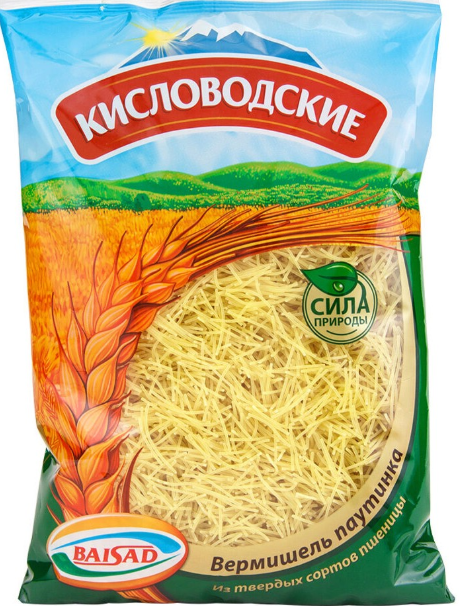 Мак.изд "Кисловодские" 0,4 кг "Вермишель паутинка " гофр.1 кор