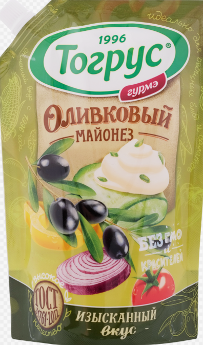 Майонез Оливковый 50,5% 384 гр*10 дой-пак ТМ Тогрус