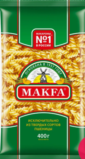 Макароны (МАКФА) Спирали группа А 20х400гр